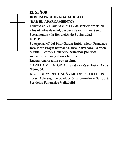 Don Rafael Fraga Agrelo