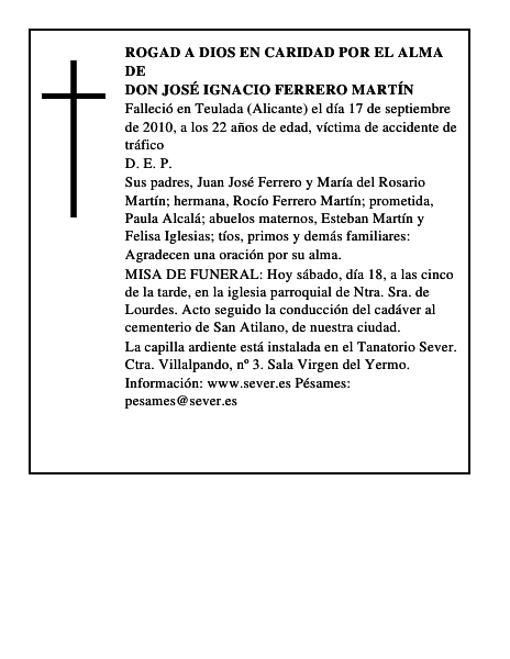 Don José Ignacio Ferrero Martín