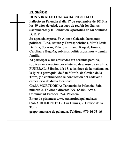 Don Virgilio Calzada Portillo
