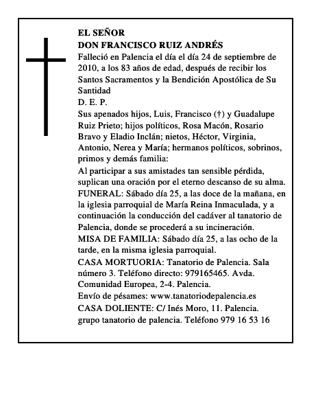 Don Francisco Ruiz Andrés