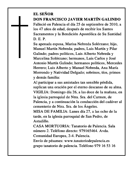 Don Francisco Javier Martín Galindo