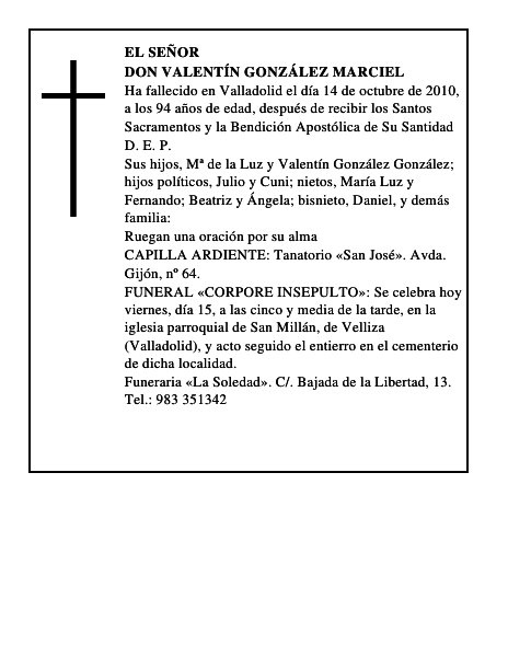 Don Valentín González Marciel