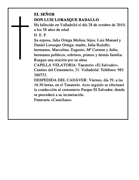 Don Luis Lorasque Badallo