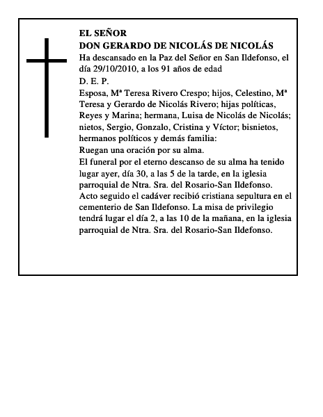Don Gerardo de Nicolás de Nicolás