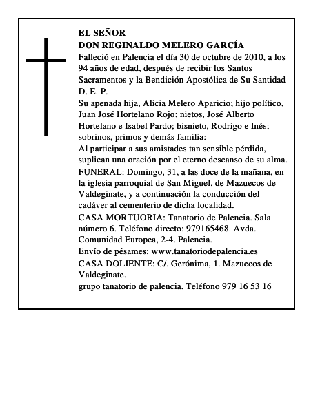 Don Reginaldo Melero García