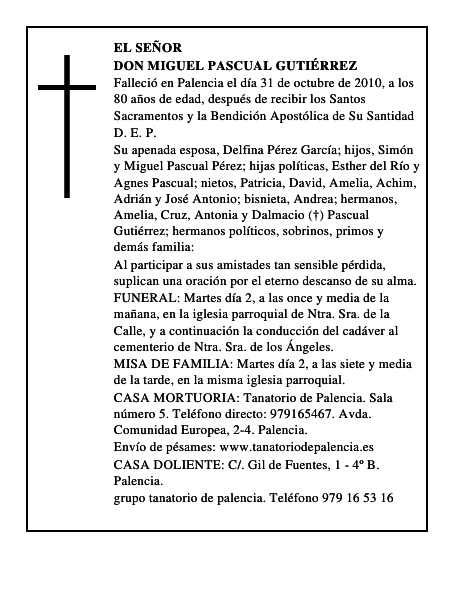 Don Miguel Pascual Gutiérrez