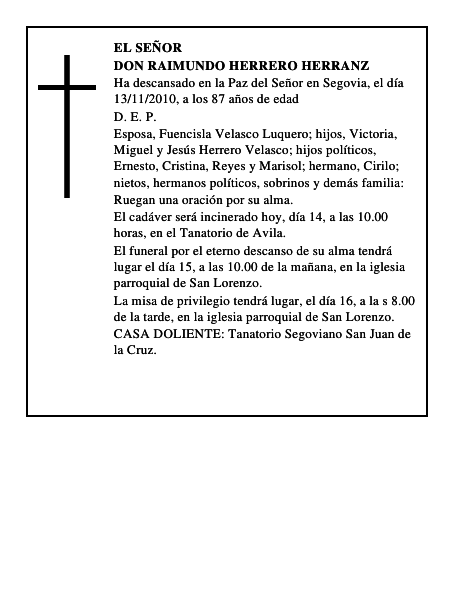 Don Raimundo Herrero Herranz