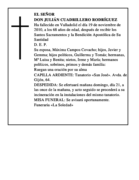 Don Julián Cuadrillero Rodríguez