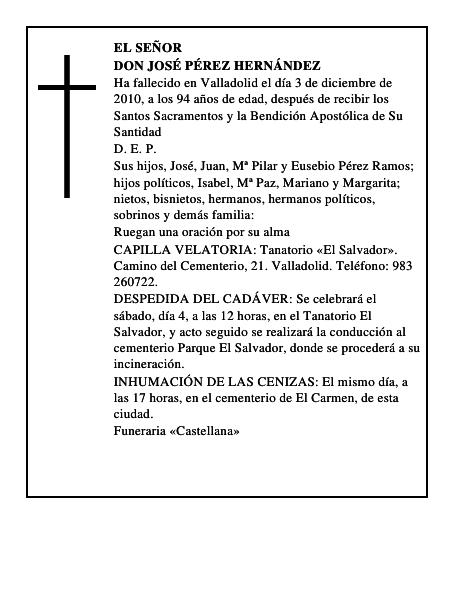 Don José Pérez Hernández