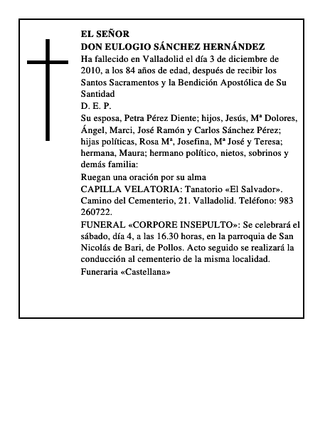 Don Eulogio Sánchez Hernández