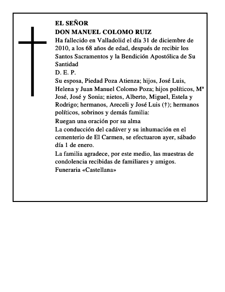 Don Manuel Colomo Ruiz