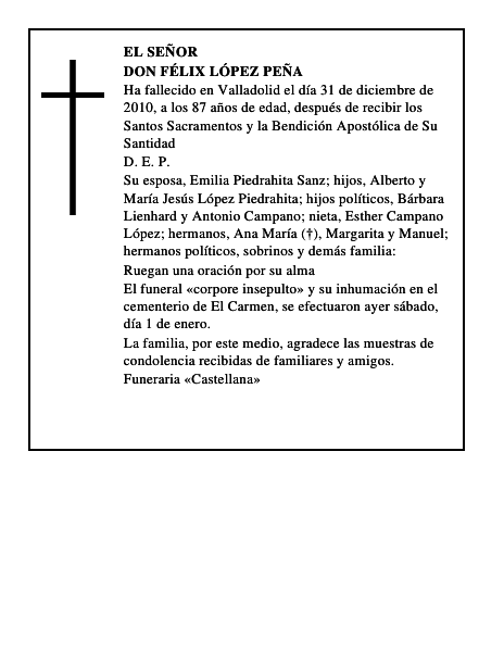 Don Félix López Peña