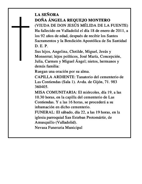 Doña Ángela Requejo Montero
