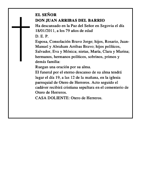 Don Juan Arribas del Barrio