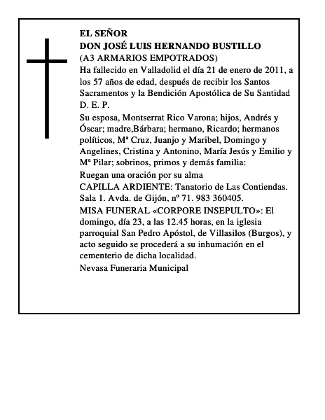 Don José Luis Hernando Bustillo