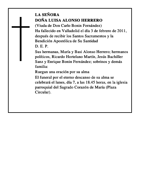 Doña Luisa Alonso Herrero