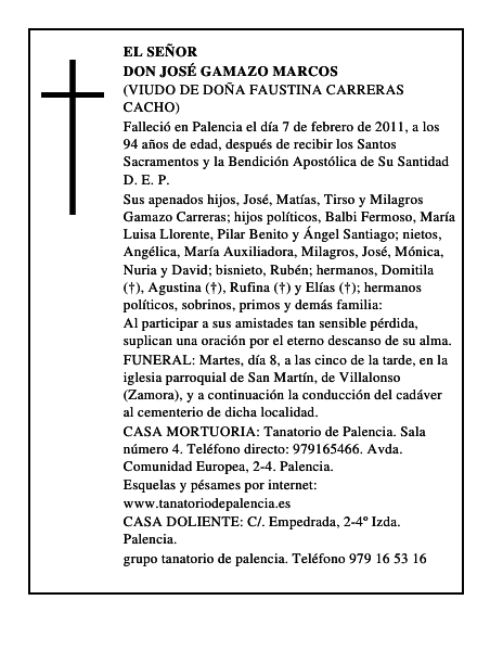 Don José Gamazo Marcos