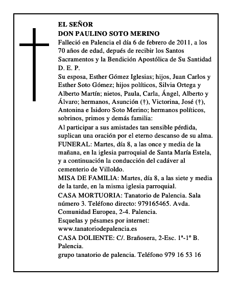 Don Paulino Soto Merino