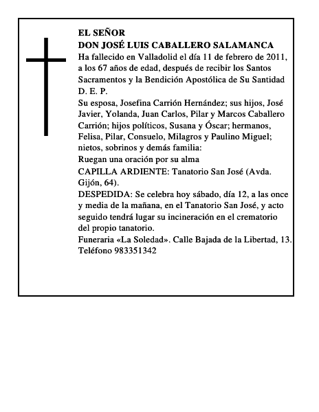 Don José Luis Caballero Salamanca