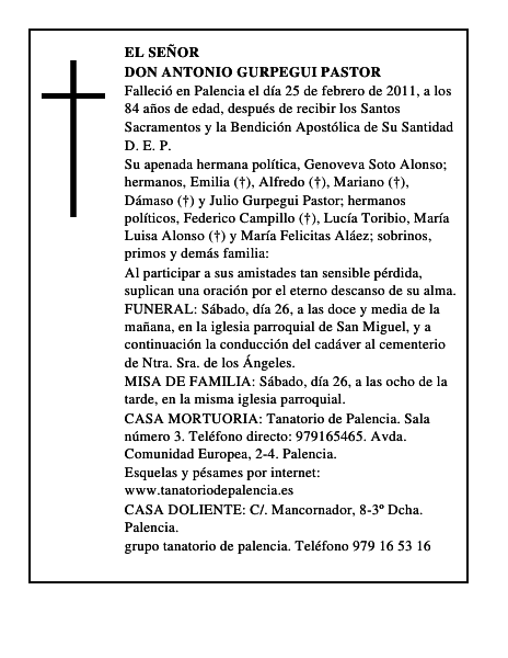 Don Antonio Gurpegui Pastor