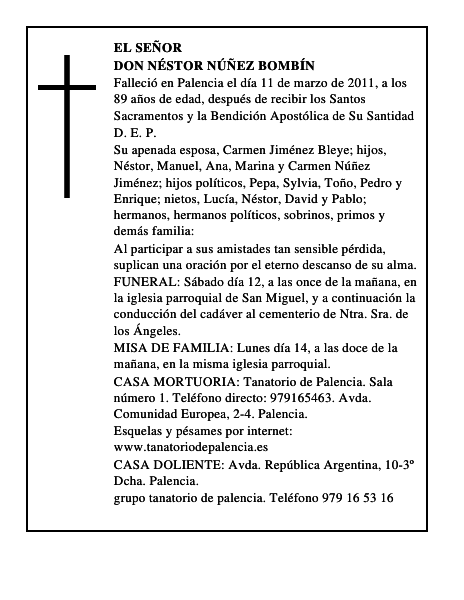 Don Néstor Núñez Bombín