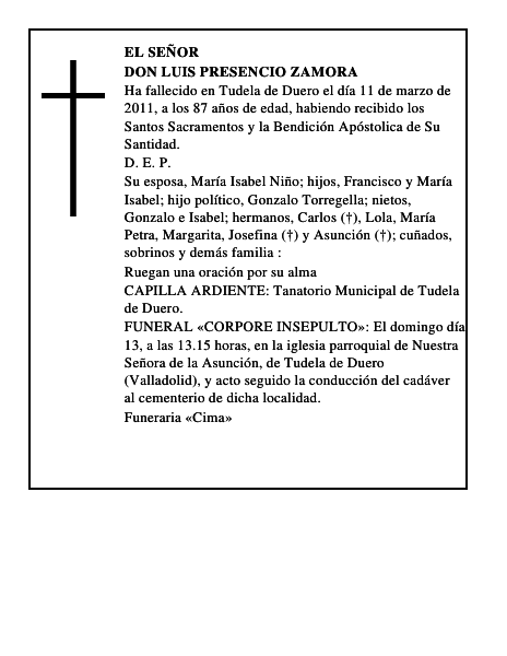 Don Luis Presencio Zamora