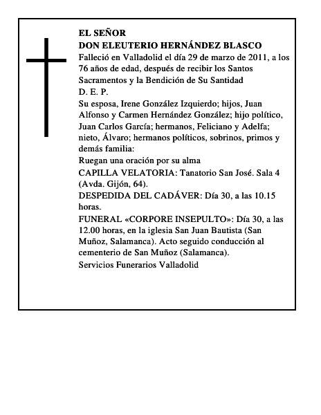 Don Eleuterio Hernández Blasco