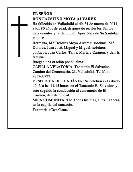 Don Faustino Moya Álvarez