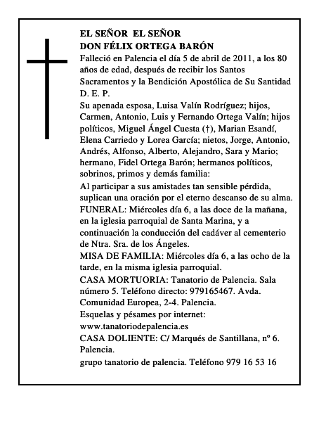 Don Félix Ortega Barón