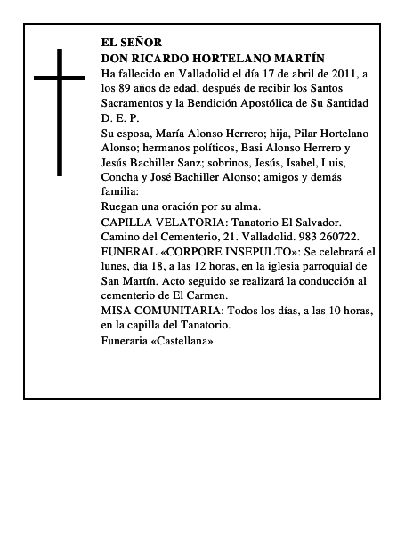 Don Ricardo Hortelano Martín