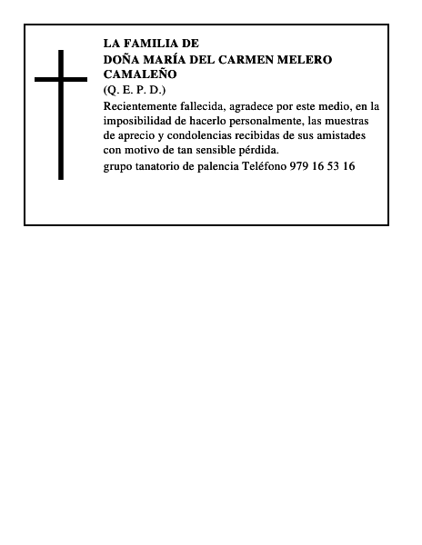 Doña María del Carmen Melero Camaleño