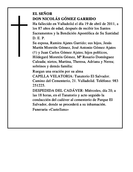Don Nicolás Gómez Garrido
