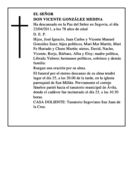 Don Vicente González Medina