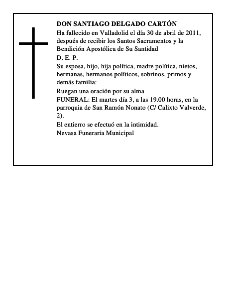 Don Santiago Delgado Cartón