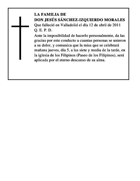 Don Jesús Sánchez-Izquierdo Morales