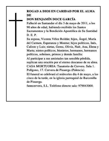 Don Benjamín Doce García