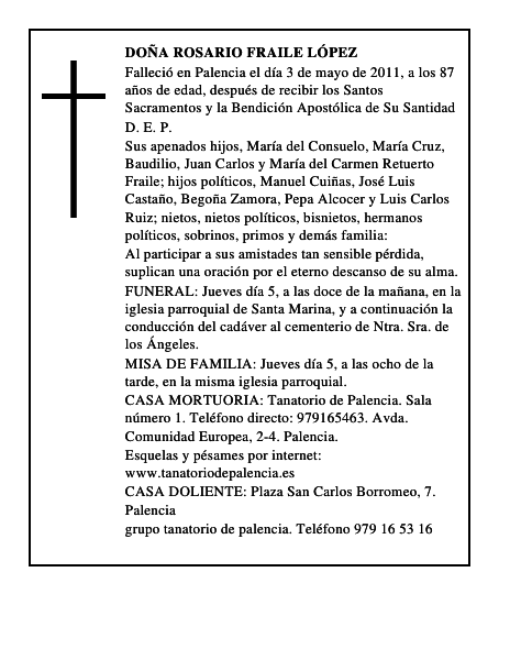 Doña Rosario Fraile López