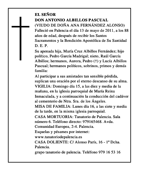 Don Antonio Albillos Pascual
