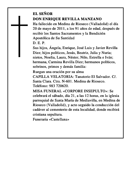 Don Enrique Revilla Manzano