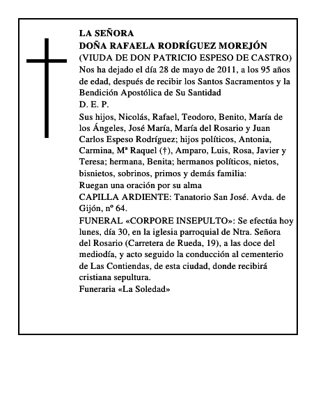Doña Rafaela Rodríguez Morejón