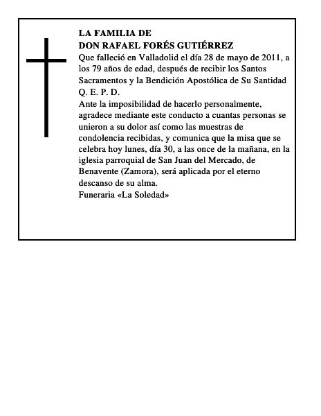 Don Rafael Forés Gutiérrez