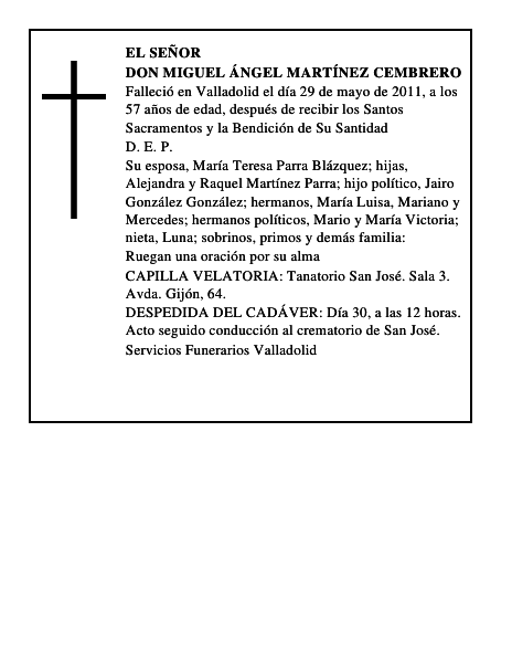 Don Miguel Ángel Martínez Cembrero