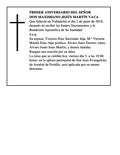 Don Maximiano Jesús Martín Vaca