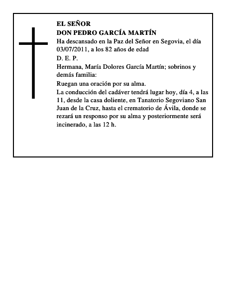 Don Pedro García Martín