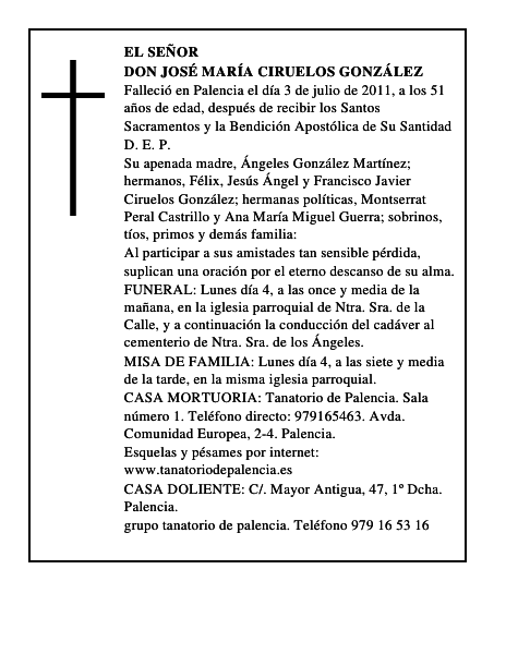 Don José María Ciruelos González