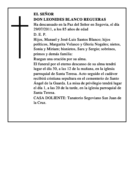 Don Leonides Blanco Regueras