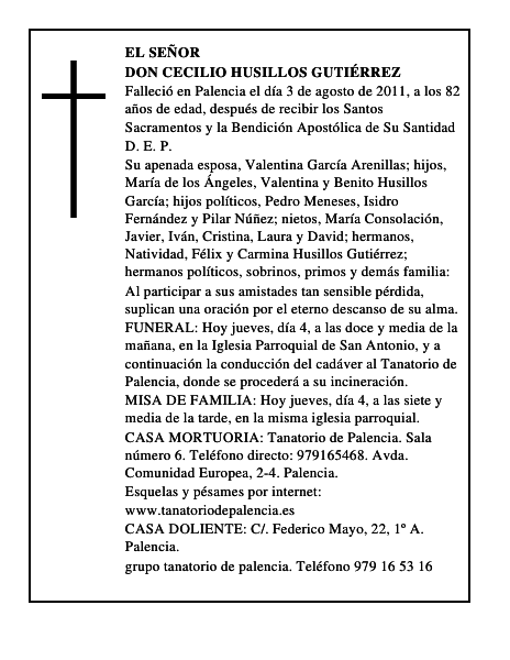 Don Cecilio Husillos Gutiérrez