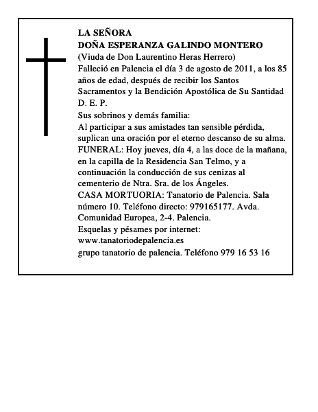 Doña Esperanza Galindo Montero