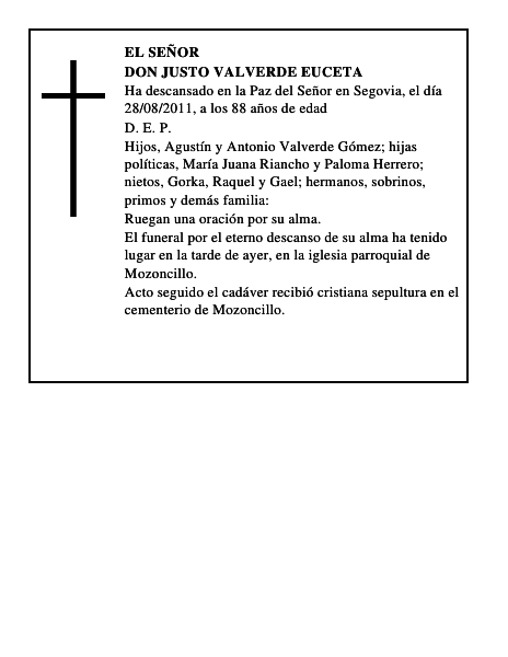 Don Justo Valverde Euceta