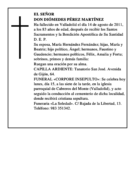 Don Diómedes Pérez Martínez